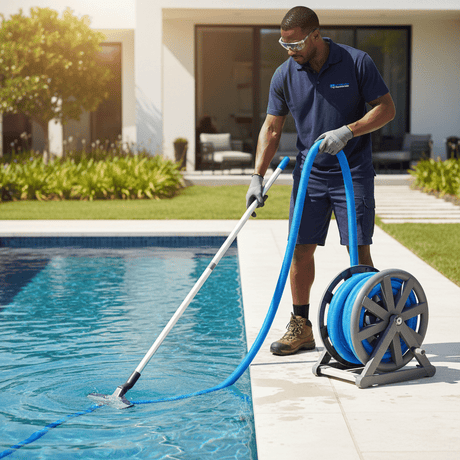 Supply Master Glong 1.5" Swimming Pool Hose Reel with 13m Hose - GL3684