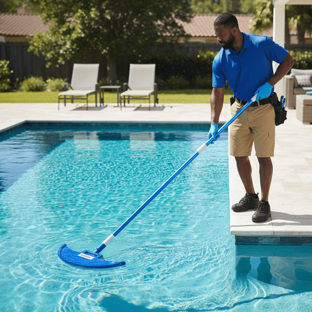 Supply Master Glong 2-Section Aluminium Telescopic Pool Pole 2 x 240cm - GL2224RBBU