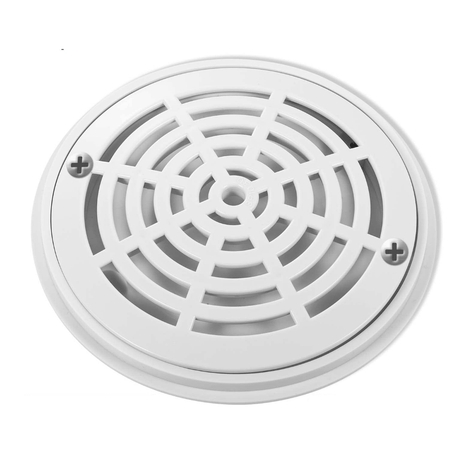 Supply Master Glong 8" Round Plastic Swimming Pool Main Drain - GL-SP-1030