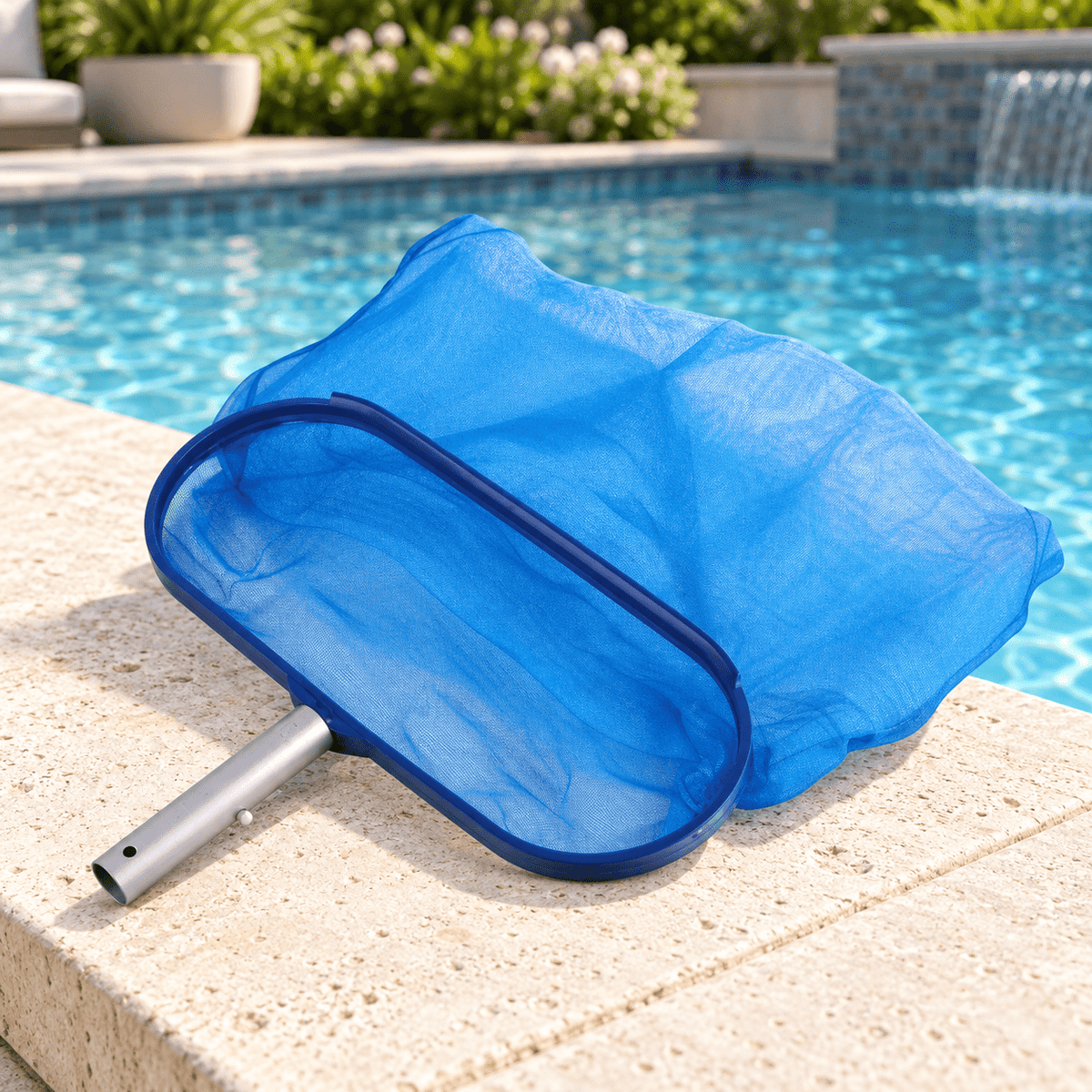 Supply Master Glong Blue Swimming Pool Leaf Skimmer Net - GL1202