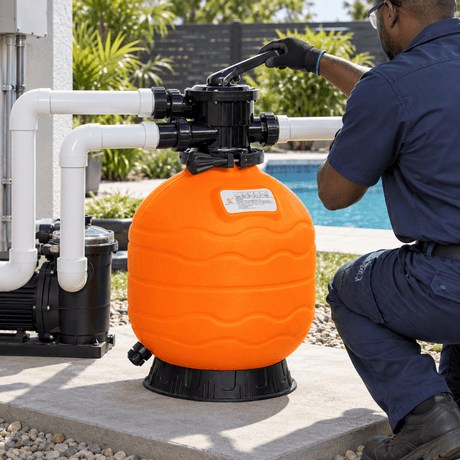 Supply Master Glong High-Density Polyethylene Top-Mount Swimming Pool Sand Filter | PW Series