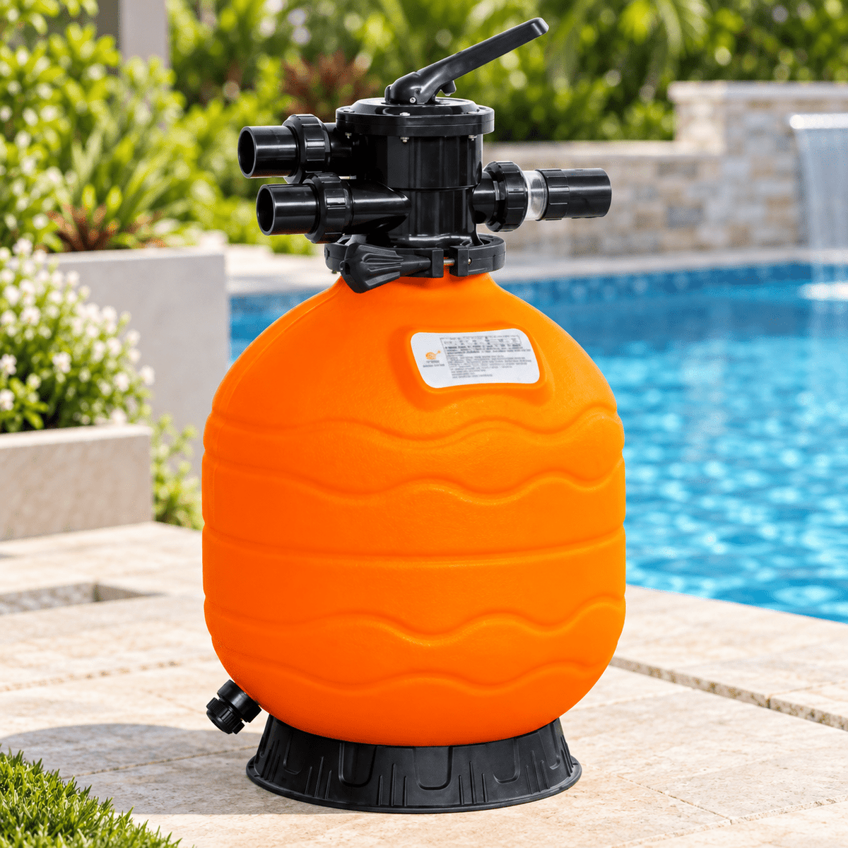 Supply Master Glong High-Density Polyethylene Top-Mount Swimming Pool Sand Filter | PW Series