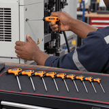 Supply Master Hunter 9-Piece Long Torx Key Set T10–T50 with Orange Handle Grip - TROX-HK9