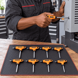 Supply Master Hunter 9-Piece Long Torx Key Set T10–T50 with Orange Handle Grip - TROX-HK9