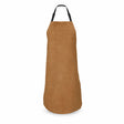 Irona IRO-550 brown 60 by 90 centimetre leather welding apron with adjustable neck straps on a white background