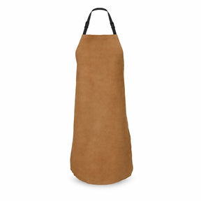 Irona IRO-550 brown 60 by 90 centimetre leather welding apron with adjustable neck straps on a white background