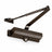 Brown Irona Model 200 surface-mounted automatic door closer with articulated arm on white background
