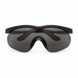 Irona IRO-220-G wraparound safety goggles with dark curved lens on a white background