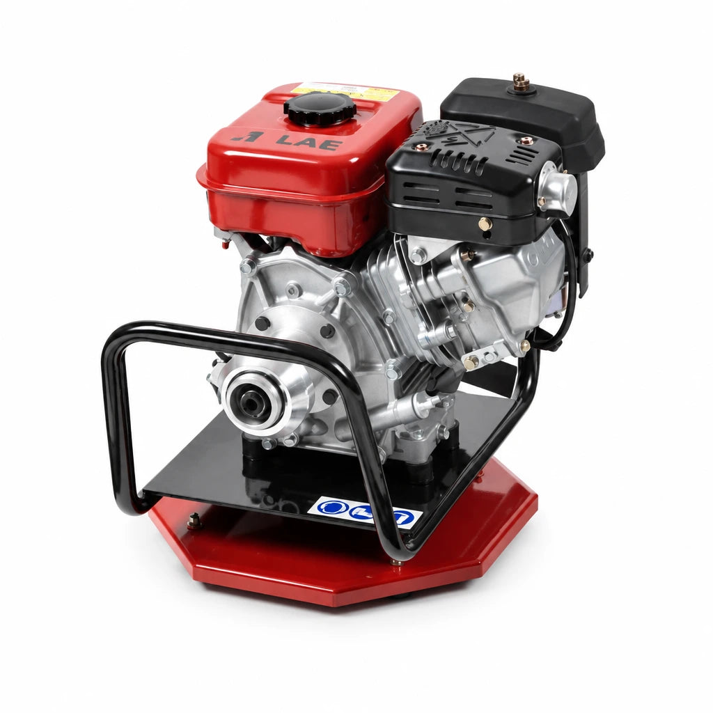 LAE Exen EFH16-EFLX-H concrete vibrator drive unit with Honda GX160 engine on white background