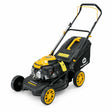 Marsant RMP46Q-V145 144cc gasoline push lawn mower with rear grass collector on white background
