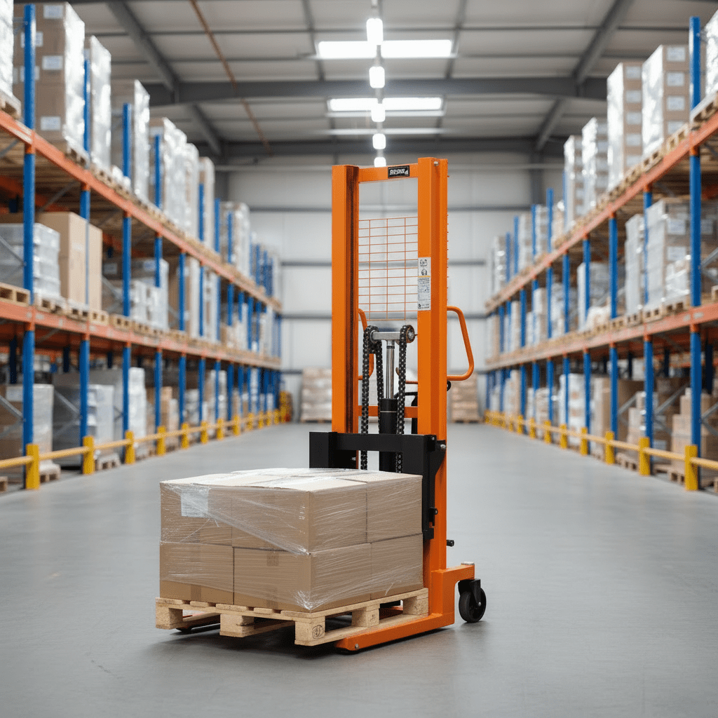 Supply Master Raptor 1000kg Manual Hydraulic Pallet Stacker with 2m Height - R-FL-1000