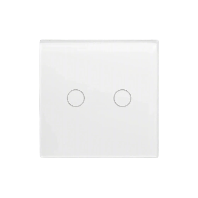 Supply Master Smart Wi-Fi 2-Gang Touch Light Switch – Voice & App Control | White | DZ