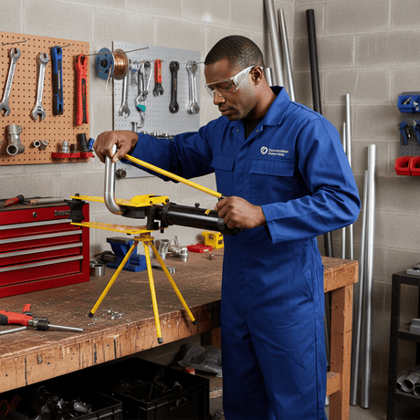 Supply Master Tera 1/2"-3" Manual Hydraulic Pipe Bender with Tripod Stand - H032511