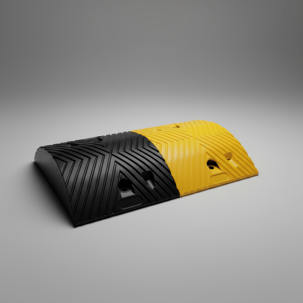 Supply Master Tera 1m Two-Piece Rubber Speed Hump 500 × 350 × 45mm - 21170101