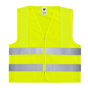 Supply Master Tera 2XL High-Visibility Reflective Safety Vest with Zipper | Yellow & Orange