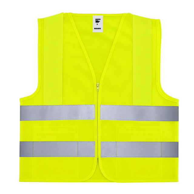 Supply Master Tera 2XL High-Visibility Reflective Safety Vest with Zipper | Yellow & Orange