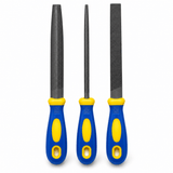 Supply Master Tera 3-Piece 8" Steel File Set with Ergonomic Handles - H250254