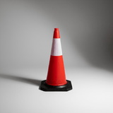 Supply Master Tera 75cm Fixed Traffic Safety Cone with Rubber Base - 21110104