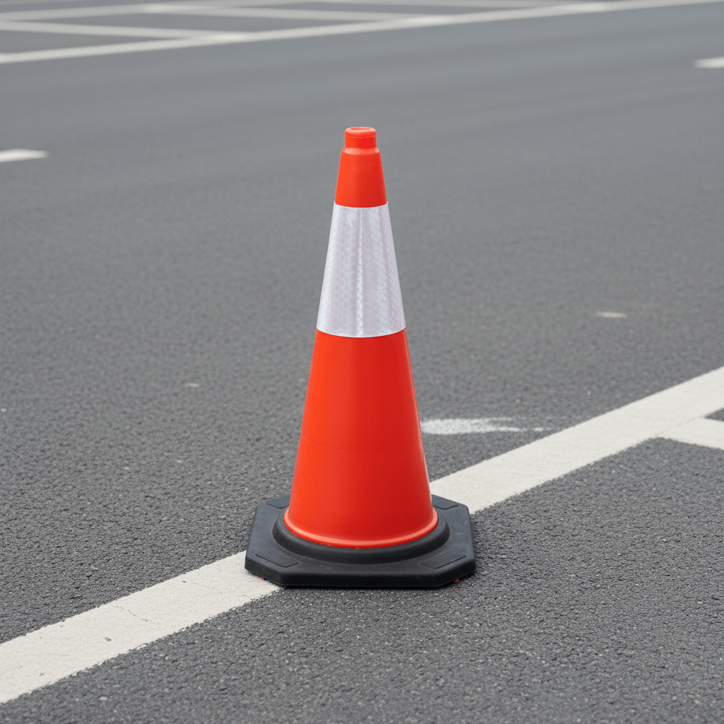 Supply Master Tera 75cm Fixed Traffic Safety Cone with Rubber Base - 21110104