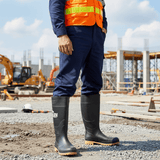 Supply Master Tera Black PVC Wellington Rain Boots | Size 40 - 47
