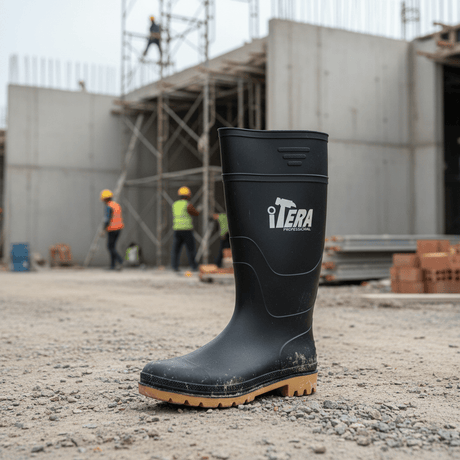 Supply Master Tera Black PVC Wellington Rain Boots | Size 40 - 47