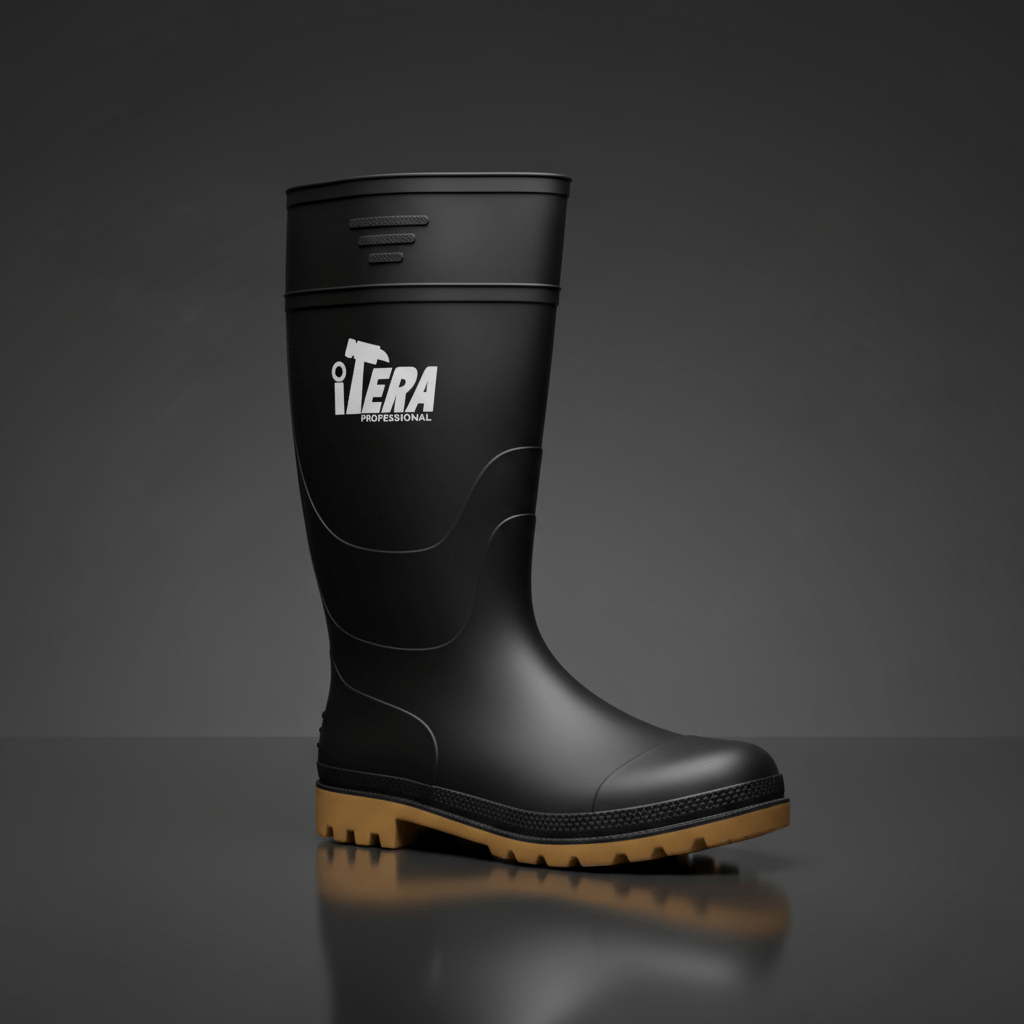 Supply Master Tera Black PVC Wellington Rain Boots | Size 40 - 47