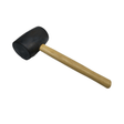 Supply Master Tera Black Rubber Mallet with Wooden Handle - TERA-RMH