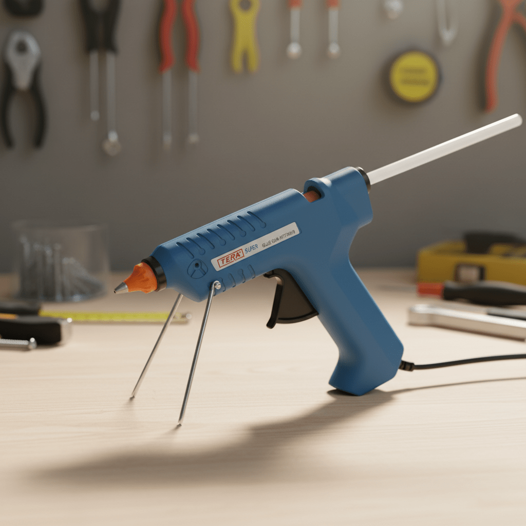 Supply Master Tera Blue Electric Hot Melt Glue Gun with Trigger Feed - H17142491