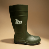 Supply Master Tera Green & Black Steel-Toe and Midsole Safety Rain Boots | Size 41 - 46