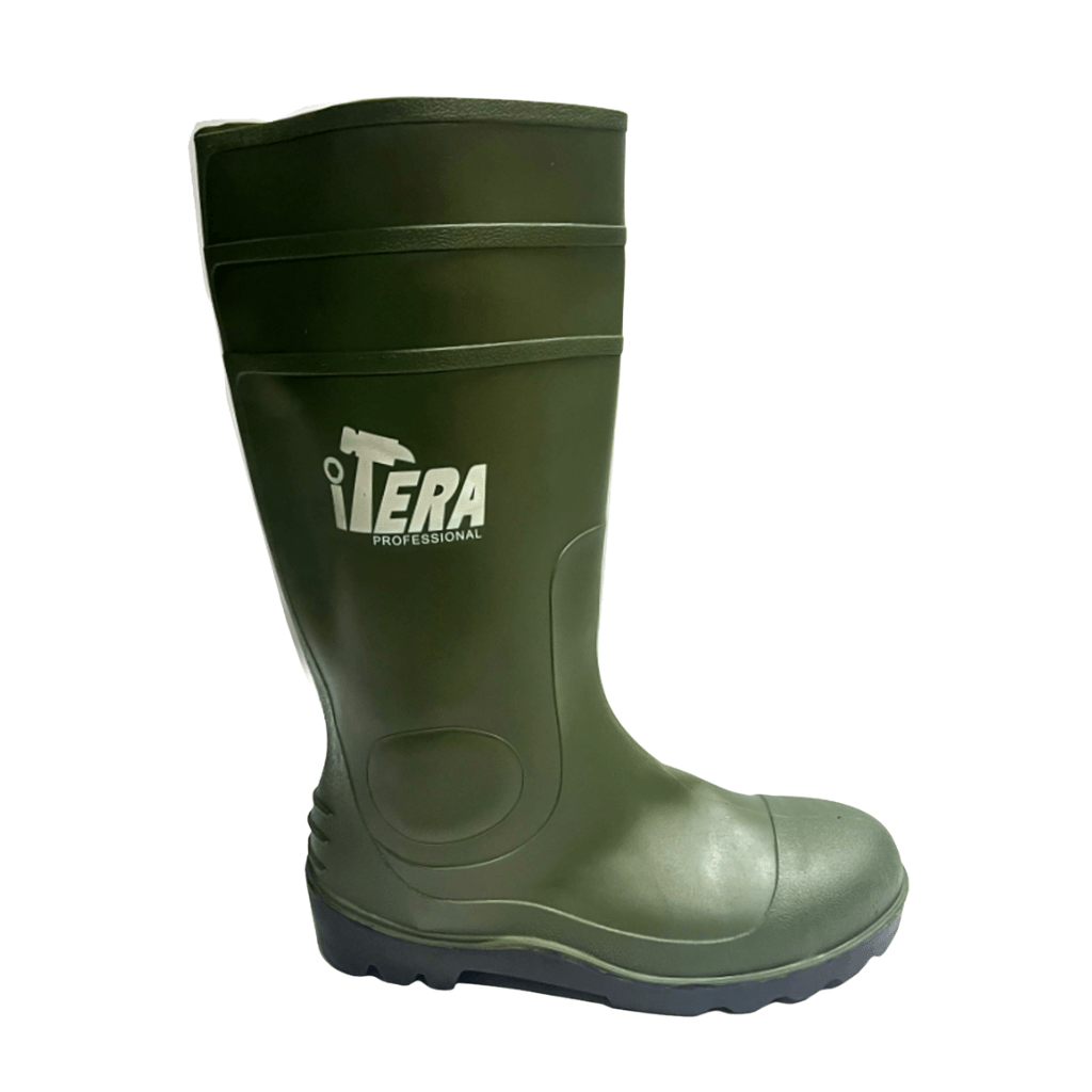 Supply Master Tera Green & Black Steel-Toe and Midsole Safety Rain Boots | Size 41 - 46