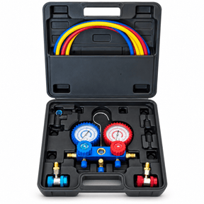 Supply Master Tera HVAC Manifold Gauge Set with Charging Hoses & Quick Couplers - H36060801