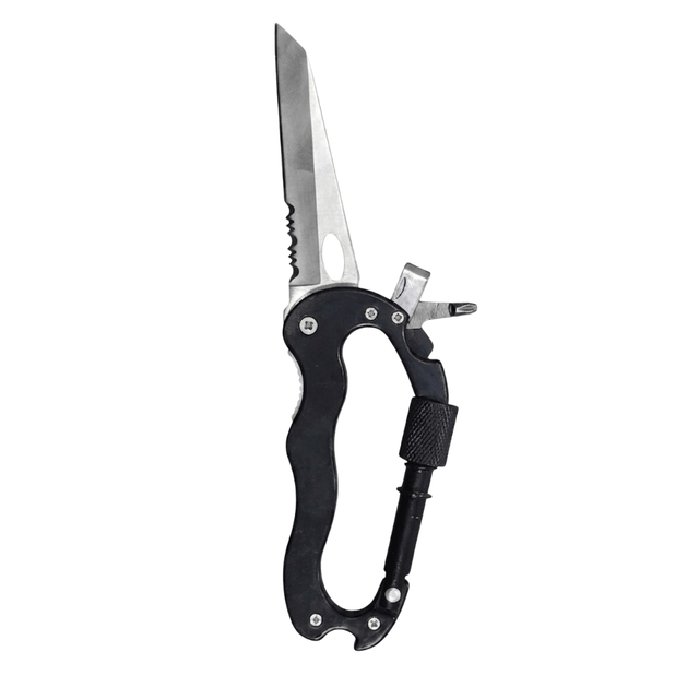 Supply Master Tera Multipurpose Folding Utility Knife with Carabiner-Style Handle - H095163