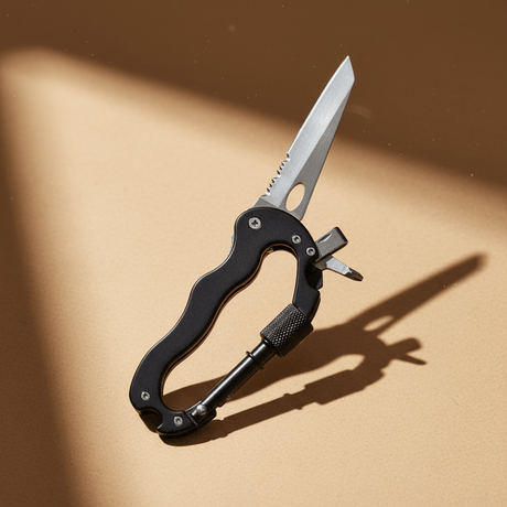 Supply Master Tera Multipurpose Folding Utility Knife with Carabiner-Style Handle - H095163
