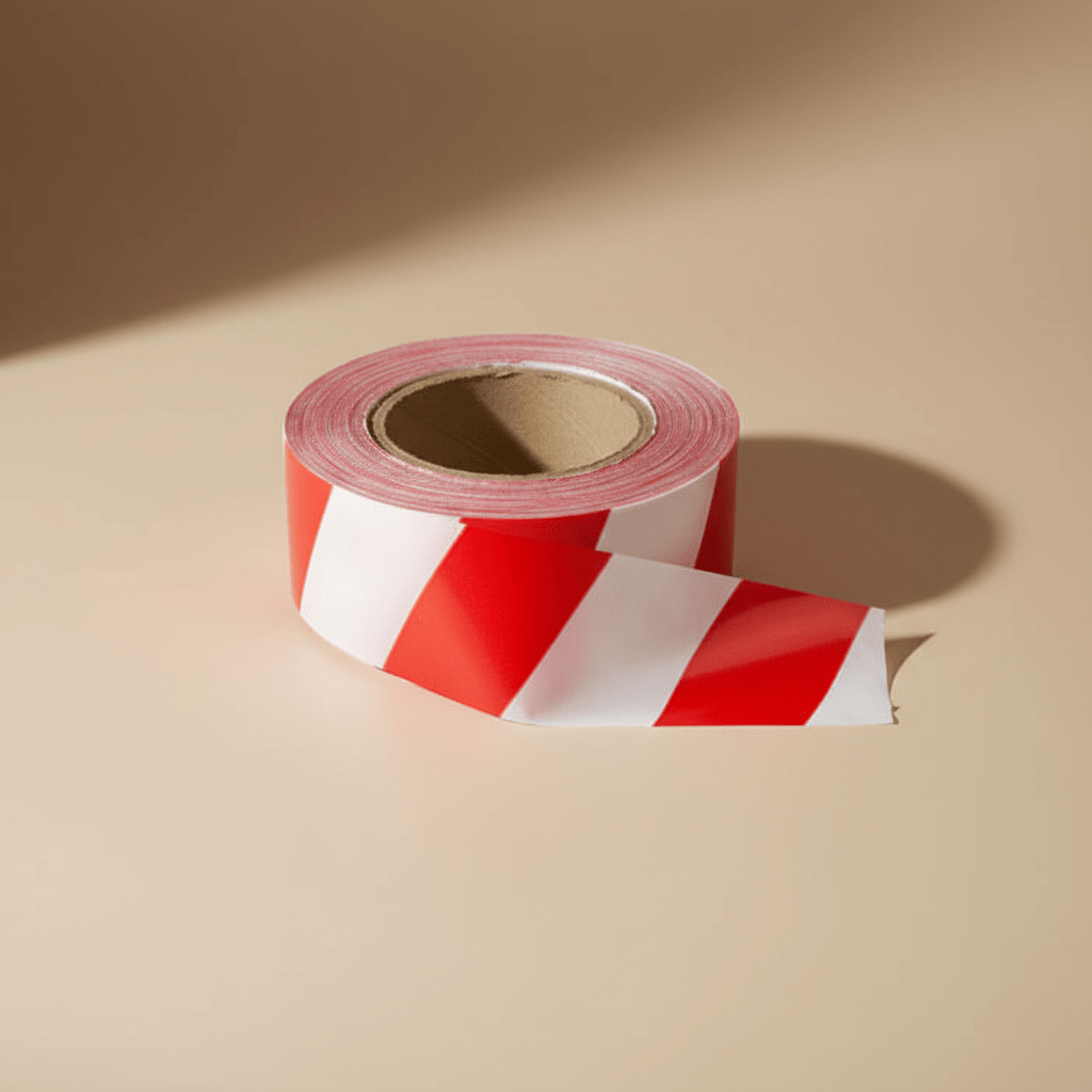 Supply Master Tera Non-Adhesive Red & White Barrier Warning Tape 50mm x 400m - 21150104