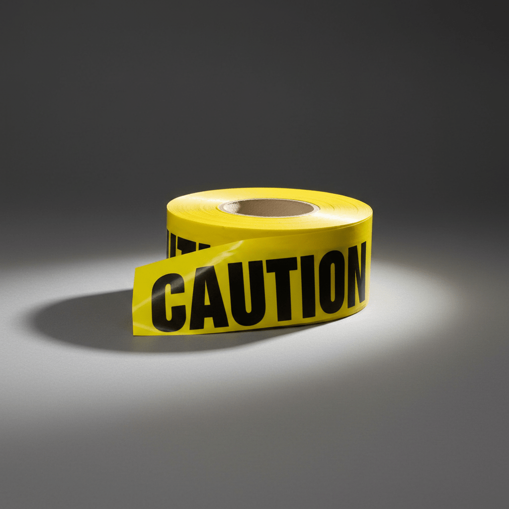 Supply Master Tera Non-Adhesive Yellow & Black Caution Warning Tape 50mm x 400m - 21150102