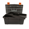 Supply Master Tera Plastic Tool Box with Removable Tray & Carry Handle | 17" & 19"