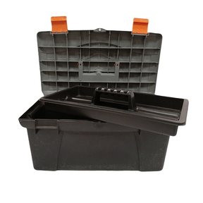 Supply Master Tera Plastic Tool Box with Removable Tray & Carry Handle | 17" & 19"