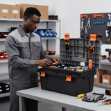 Supply Master Tera Plastic Tool Box with Removable Tray & Carry Handle | 17" & 19"