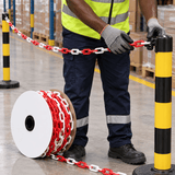 Supply Master Tera Red & White Plastic Barrier Chain 6mm x 20m - 211505