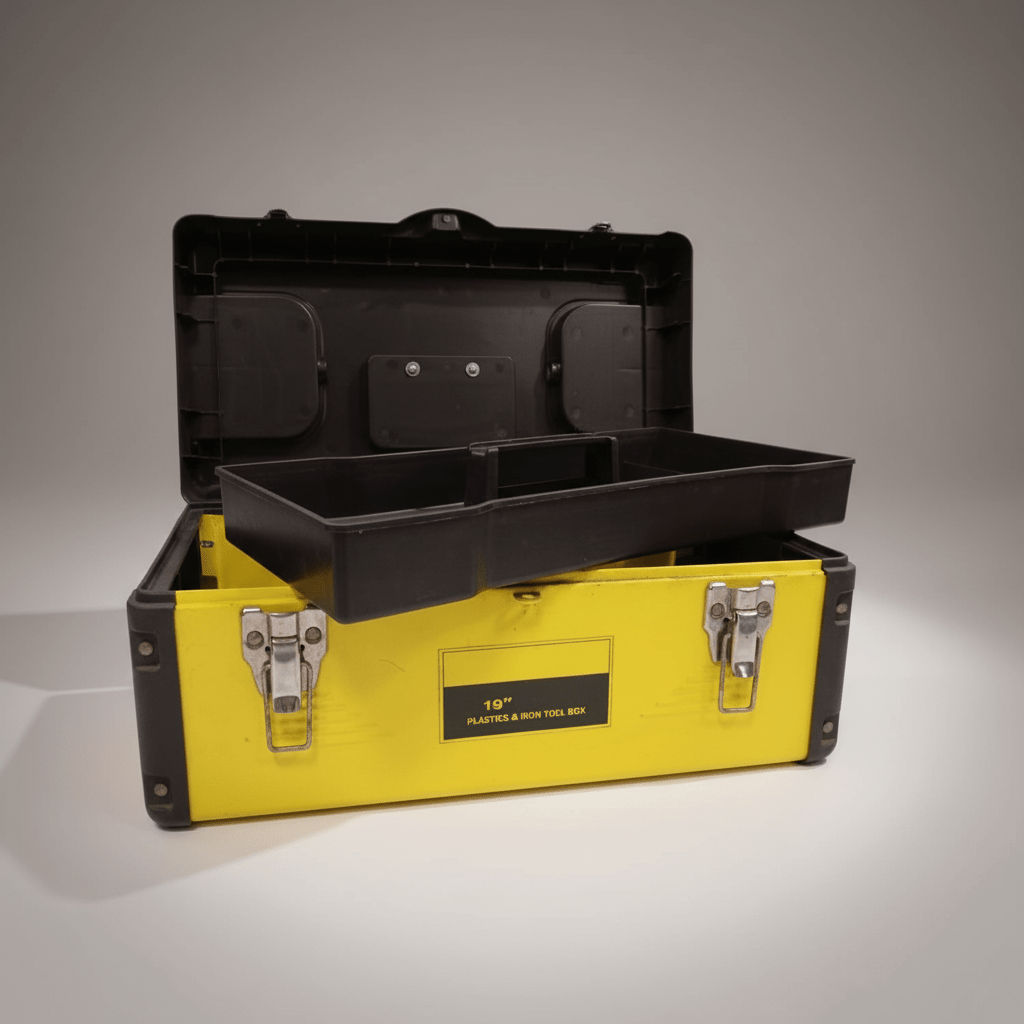Supply Master Tera Steel Tool Box with Removable Tray & Metal Latches | 14", 17" & 19"