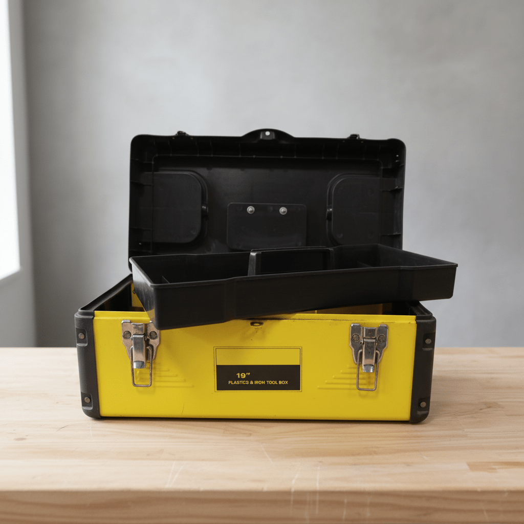Supply Master Tera Steel Tool Box with Removable Tray & Metal Latches | 14", 17" & 19"
