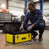 Supply Master Tera Steel Tool Box with Removable Tray & Metal Latches | 14", 17" & 19"