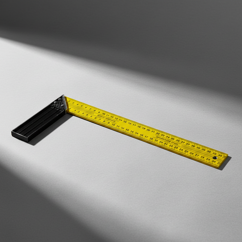 Supply Master Tera Steel Try Square with Yellow Finish | 10", 12" & 14"