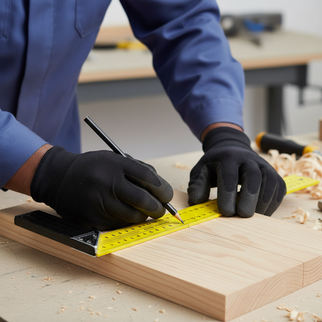 Supply Master Tera Steel Try Square with Yellow Finish | 10", 12" & 14"