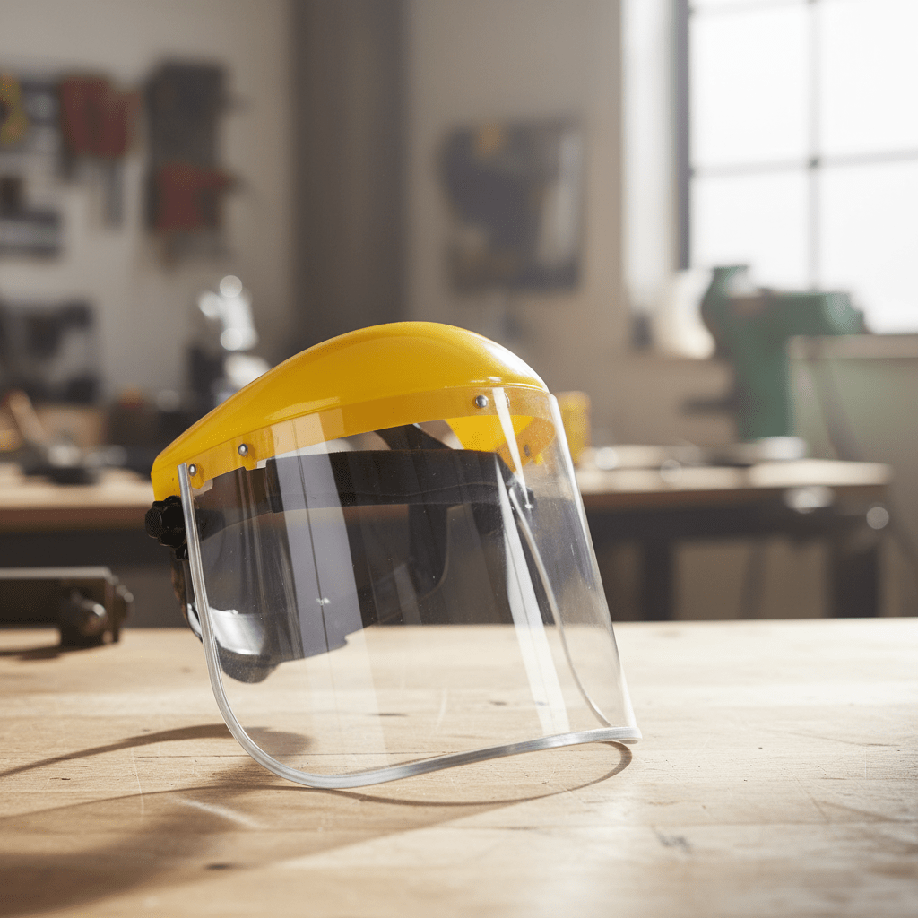 Supply Master Tera Transparent Face Shield with Adjustable Headgear - 210234
