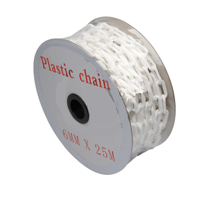 Supply Master Tera White Plastic Barrier Chain 6mm x 20m - 100487