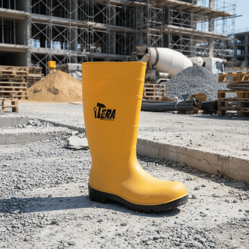 Supply Master Tera Yellow & Black Steel-Toe and Midsole Safety Rain Boots | Size 42 - 46