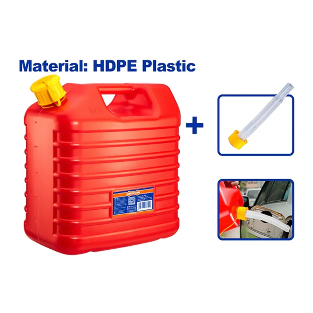 Wadfow 10L HDPE Fuel Jerry Can with Transfer Spout - WQY2310