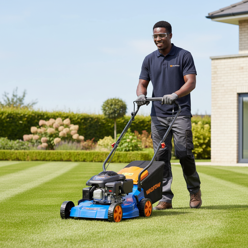 Wadfow 16" Gasoline Lawn Mower 131cc 3.2HP with 390mm Cutting Width - WGM6A16