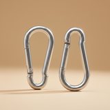 Wadfow 2-Piece 80mm Carbon Steel Utility Carabiner - WQL2K04